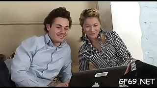 Virginal sweetheart is procurement a lusty doggie pounding